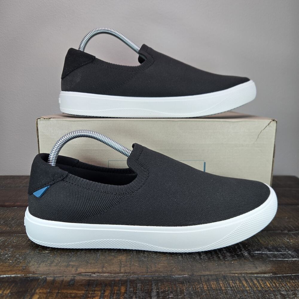 Vessi Boardwalk Slip On Womens Size 10 Waterproof Shoes Sneakers Boulder Black